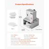 imageVEVOR Manual Pizza Dough Press Machine 95 inch Pizza Pastry Press Plate Stainless Steel Bread Presser Commercial Chapati Sheet Crust Maker Forming Machine with Handle and 100 Pcs Parchment Paper94 x 98 x 13 inch