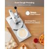 imageVEVOR Manual Pizza Dough Press Machine 95 inch Pizza Pastry Press Plate Stainless Steel Bread Presser Commercial Chapati Sheet Crust Maker Forming Machine with Handle and 100 Pcs Parchment Paper95 inch