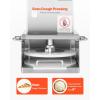 imageVEVOR Manual Pizza Dough Press Machine 95 inch Pizza Pastry Press Plate Stainless Steel Bread Presser Commercial Chapati Sheet Crust Maker Forming Machine with Handle and 100 Pcs Parchment Paper94 x 98 x 13 inch