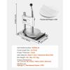 imageVEVOR Manual Pizza Dough Press Machine 95 inch Pizza Pastry Press Plate Stainless Steel Bread Presser Commercial Chapati Sheet Crust Maker Forming Machine with Handle and 100 Pcs Parchment Paper95 inch