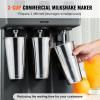 imageVEVOR Milkshake Maker 375W x 2 Electric Machine Commercial Double Heads Drink Mixer Blender LED Intelligent Microswitch 3Speed Mixer With 2 x 820 ml Stainless Steel CupsTriple Heads Digital