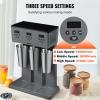 imageVEVOR Milkshake Maker 375W x 2 Electric Machine Commercial Double Heads Drink Mixer Blender LED Intelligent Microswitch 3Speed Mixer With 2 x 820 ml Stainless Steel CupsTriple Heads Digital