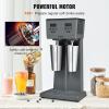 imageVEVOR Milkshake Maker 375W x 2 Electric Machine Commercial Double Heads Drink Mixer Blender LED Intelligent Microswitch 3Speed Mixer With 2 x 820 ml Stainless Steel CupsDouble HeadsDigital