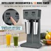 imageVEVOR Milkshake Maker 375W x 2 Electric Machine Commercial Double Heads Drink Mixer Blender LED Intelligent Microswitch 3Speed Mixer With 2 x 820 ml Stainless Steel CupsDouble HeadsDigital