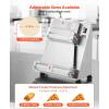 imageVEVOR Pizza Dough Roller Sheeter 316 Inch Semiautomatic Stainless Steel Pizza Press Commercial Electric 390W Pasta Maker Machine 260 pcs Per Hour Adjustable Thickness with Dough Press Lid316 Inch