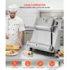 imageVEVOR Pizza Dough Roller Sheeter 316 Inch Semiautomatic Stainless Steel Pizza Press Commercial Electric 390W Pasta Maker Machine 260 pcs Per Hour Adjustable Thickness with Dough Press Lid316 Inch