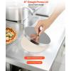 imageVEVOR Pizza Dough Roller Sheeter 316 Inch Semiautomatic Stainless Steel Pizza Press Commercial Electric 390W Pasta Maker Machine 260 pcs Per Hour Adjustable Thickness with Dough Press Lid314 inch