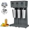 imageVEVOR Milkshake Maker 375W x 2 Electric Machine Commercial Double Heads Drink Mixer Blender LED Intelligent Microswitch 3Speed Mixer With 2 x 820 ml Stainless Steel CupsTriple Heads Digital