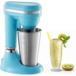 imageVEVOR Milkshake Maker 150W Single Head Milkshaking Machine Height Ajustable DualSpeed Adjustment Drink Mixer Blender with 820ml Stainless Steel Cup for Home Kitchen Bar amp Beverage ShopMini Head