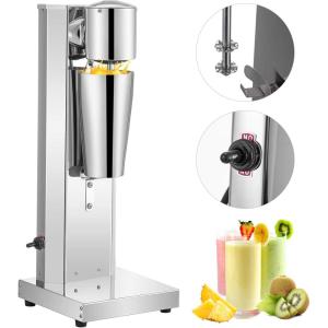 imageVEVOR Milkshaker Kit Stainless Steel Electric Milkshake Maker 180W Drink Blender Single Head Classic Milkshaking Maker with 800ml Cup Silver Milkshake Maker Machine 2 Speed AdjustableSliver