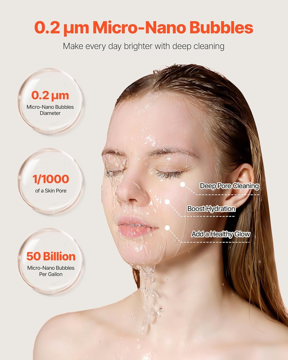 image:imageVEVOR Skincare Water Filter Faucet Mount Water Filters with MicroNano Bubble for Skin Sink Tap Purifier Removes Chlorine with 1 Filter for Kitchen and Bathroom Faucets Pink  GoldRose Red