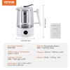 image:imageVEVOR Hydrogen Water Bottle Generator 230 ml  81 oz Capacity Portable Hydrogen Water Maker SPE Technology Hydrogen Rich Water Ionizer Machine with Nasal Inhalation Tube and SelfCleaning15Lup to 1500 ppb