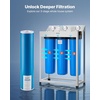 image:imageVEVOR KDF Whole House Water Filter 20 x 45 Inch Universal Fit Cartridge 100000 Gal Capacity Coconut Shell GAC  Copper Zinc Alloy Reduces Heavy Metals Chlorine Bad Taste amp OdorIron  Manganese Filter
