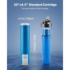 image:imageVEVOR KDF Whole House Water Filter 20 x 45 Inch Universal Fit Cartridge 100000 Gal Capacity Coconut Shell GAC  Copper Zinc Alloy Reduces Heavy Metals Chlorine Bad Taste amp OdorKDF Filter