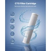 image:imageVEVOR KDF Whole House Water Filter 20 x 45 Inch Universal Fit Cartridge 100000 Gal Capacity Coconut Shell GAC  Copper Zinc Alloy Reduces Heavy Metals Chlorine Bad Taste amp OdorCTO Filter x 2 Pack