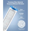 image:imageVEVOR KDF Whole House Water Filter 20 x 45 Inch Universal Fit Cartridge 100000 Gal Capacity Coconut Shell GAC  Copper Zinc Alloy Reduces Heavy Metals Chlorine Bad Taste amp OdorPHO Filter