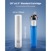 image:imageVEVOR KDF Whole House Water Filter 20 x 45 Inch Universal Fit Cartridge 100000 Gal Capacity Coconut Shell GAC  Copper Zinc Alloy Reduces Heavy Metals Chlorine Bad Taste amp OdorSED Filter