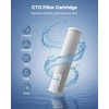 image:imageVEVOR KDF Whole House Water Filter 20 x 45 Inch Universal Fit Cartridge 100000 Gal Capacity Coconut Shell GAC  Copper Zinc Alloy Reduces Heavy Metals Chlorine Bad Taste amp OdorCTO Filter