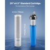 image:imageVEVOR KDF Whole House Water Filter 20 x 45 Inch Universal Fit Cartridge 100000 Gal Capacity Coconut Shell GAC  Copper Zinc Alloy Reduces Heavy Metals Chlorine Bad Taste amp OdorCTO Filter x 2 Pack