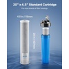 image:imageVEVOR KDF Whole House Water Filter 20 x 45 Inch Universal Fit Cartridge 100000 Gal Capacity Coconut Shell GAC  Copper Zinc Alloy Reduces Heavy Metals Chlorine Bad Taste amp OdorCTO Filter