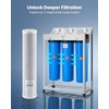 image:imageVEVOR KDF Whole House Water Filter 20 x 45 Inch Universal Fit Cartridge 100000 Gal Capacity Coconut Shell GAC  Copper Zinc Alloy Reduces Heavy Metals Chlorine Bad Taste amp OdorCTO Filter x 2 Pack
