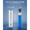 image:imageVEVOR KDF Whole House Water Filter 20 x 45 Inch Universal Fit Cartridge 100000 Gal Capacity Coconut Shell GAC  Copper Zinc Alloy Reduces Heavy Metals Chlorine Bad Taste amp OdorPHO Filter