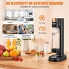 image:imageVEVOR Sparkling Water Maker Soda Maker Machine for Home Carbonating Seltzer Water Starter Kit with 2 BPAfree 1L PET Bottles Compatible with Mainstream Screwin 60L CO2 CylinderNOT Included Black1 Bottle