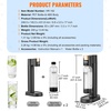 image:imageVEVOR Sparkling Water Maker Soda Maker Machine for Home Carbonating Seltzer Water Starter Kit with 2 BPAfree 1L PET Bottles Compatible with Mainstream Screwin 60L CO2 CylinderNOT Included Black2 bottles