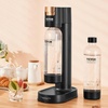 image:imageVEVOR Sparkling Water Maker Soda Maker Machine for Home Carbonating Seltzer Water Starter Kit with 2 BPAfree 1L PET Bottles Compatible with Mainstream Screwin 60L CO2 CylinderNOT Included Black2 bottles