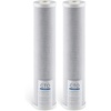 image:imageVEVOR KDF Whole House Water Filter 20 x 45 Inch Universal Fit Cartridge 100000 Gal Capacity Coconut Shell GAC  Copper Zinc Alloy Reduces Heavy Metals Chlorine Bad Taste amp OdorCTO Filter x 2 Pack