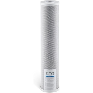 image:imageVEVOR KDF Whole House Water Filter 20 x 45 Inch Universal Fit Cartridge 100000 Gal Capacity Coconut Shell GAC  Copper Zinc Alloy Reduces Heavy Metals Chlorine Bad Taste amp OdorCTO Filter
