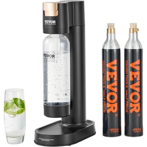 image:imageVEVOR Sparkling Water Maker Soda Maker Machine for Home Soda Maker with BPAfree 1L PET Bottle 2 CO2 CylindersNot Contain CO2 GAS Compatible with Mainstream Screwin 60L CO2 Cylinder1 Bottle  2 CO2 Cylinders