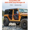 image:imageVEVOR Jeep Tube Doors 4 Door Adventure Style Jeep JK Tubular Door Fit for 20072018 Jeep Wrangler JK with HeavyDuty Hinges amp OE Latch amp Rubber Pads amp Toughened Steel TubeJK