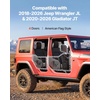 image:imageVEVOR Jeep Tube Doors 4Door Compatible with 20072018 Jeep Wrangler JK Unlimited Steel Off Road Front amp Rear Tubular Half Doors with DOT Certified Side View Mirrors Storage Bag and Rubber PadsJLJT