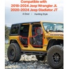 image:imageVEVOR Jeep Tube Doors 4Door Compatible with 20072018 Jeep Wrangler JK Unlimited Steel Off Road Front amp Rear Tubular Half Doors with DOT Certified Side View Mirrors Storage Bag and Rubber PadsJLJT