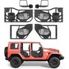 image:imageVEVOR Jeep Tube Doors 4Door Compatible with 20072018 Jeep Wrangler JK Unlimited Steel Off Road Front amp Rear Tubular Half Doors with DOT Certified Side View Mirrors Storage Bag and Rubber PadsJK