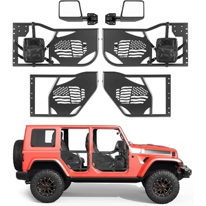 image:imageVEVOR Jeep Tube Doors 4Door Compatible with 20072018 Jeep Wrangler JK Unlimited Steel Off Road Front amp Rear Tubular Half Doors with DOT Certified Side View Mirrors Storage Bag and Rubber PadsJK