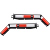 image:imageVEVOR Angled Spring Loaded Mud Flap Hangers 118 Bolt Spacing Mudflap Hangers for Semi Trucks 1 Pair Heavy Duty Semi Truck Mud Flap Hanger Set with Reflective Strips Black118