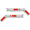 image:imageVEVOR Angled Spring Loaded Mud Flap Hangers 118 Bolt Spacing Mudflap Hangers for Semi Trucks 1 Pair Heavy Duty Semi Truck Mud Flap Hanger Set with Reflective Strips Black212