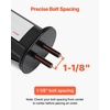 image:imageVEVOR Angled Spring Loaded Mud Flap Hangers 118 Bolt Spacing Mudflap Hangers for Semi Trucks 1 Pair Heavy Duty Semi Truck Mud Flap Hanger Set with Reflective Strips Black118