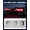 image:imageVEVOR Stainless Steel Mud Flap Hangers with Light Cutouts 212 Bolt Spacing Spring Loaded Mudflap Hangers for Semi Trucks 1 Pair Heavy Duty Semi Truck Mud Flap Hanger Set SilverSilver  Light Hole 212 Bolt Spacing