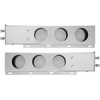 image:imageVEVOR Stainless Steel Mud Flap Hangers with Light Cutouts 212 Bolt Spacing Spring Loaded Mudflap Hangers for Semi Trucks 1 Pair Heavy Duty Semi Truck Mud Flap Hanger Set SilverSilver  Light Hole 212 Bolt Spacing