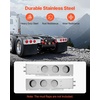 image:imageVEVOR Stainless Steel Mud Flap Hangers with Light Cutouts 212 Bolt Spacing Spring Loaded Mudflap Hangers for Semi Trucks 1 Pair Heavy Duty Semi Truck Mud Flap Hanger Set SilverSilver  Light Hole 212 Bolt Spacing