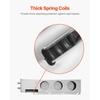 image:imageVEVOR Stainless Steel Mud Flap Hangers with Light Cutouts 212 Bolt Spacing Spring Loaded Mudflap Hangers for Semi Trucks 1 Pair Heavy Duty Semi Truck Mud Flap Hanger Set SilverSilver  Light Hole 212 Bolt Spacing