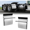image:imageVEVOR Quarter Fenders for Semi Trucks 24 x 24 Semi Truck Fenders with Tube Bracket and Mounting Hardware 1 Pair Right amp Left Quarter Fender Set Fit for Freightliner Peterbilt KenworthsilverStainless Steel