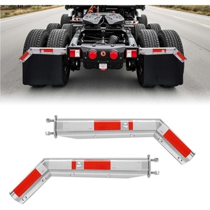 image:imageVEVOR Angled Spring Loaded Mud Flap Hangers 118 Bolt Spacing Mudflap Hangers for Semi Trucks 1 Pair Heavy Duty Semi Truck Mud Flap Hanger Set with Reflective Strips Black212