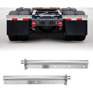 image:imageVEVOR Stainless Steel Mud Flap Hangers with Light Cutouts 212 Bolt Spacing Spring Loaded Mudflap Hangers for Semi Trucks 1 Pair Heavy Duty Semi Truck Mud Flap Hanger Set SilverSilver  118 Bolt Spacing