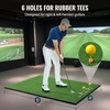 image:imageVEVOR Golf Hitting Mat Artificial Turf Thickened Practice Hitting Mat for Outdoor amp Indoor Golf Gifts for MenWomen5x4ft  18mm Thick