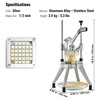 image:imageVEVOR Commercial Vegetable Fruit Chopper 14 Blade Heavy Duty Professional Food Dicer Kattex French Fry Cutter Onion Slicer Stainless Steel for Tomato Peppers Potato MushroomLever style 12