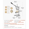 image:imageVEVOR Commercial Vegetable Fruit Chopper Stainless Steel French Fry Cutter w 4 Blades 14 38 12 Vegetable Chopper Dicer wStainless Bowl Heavy Duty Cutter for Potato Tomato Onion Mushroom14  38  12  Juicer Plate